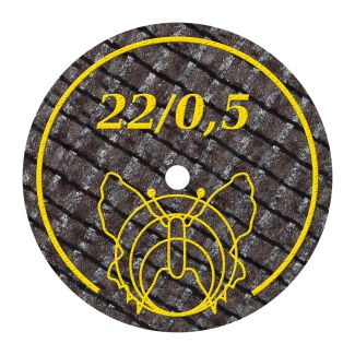 Disque à séparer ultra fin renforcé pour acier, alliages CrCo et métaux précieux 22 X 0.5 mm