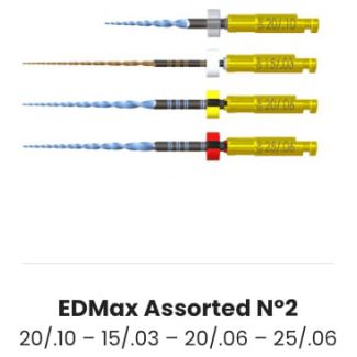 EDMax Set "Tous canaux" assortiment de 4 limes. Longueur 25 mm. Néolix