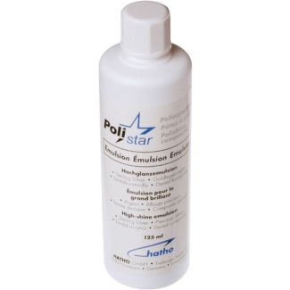 Emulsion POLISTAR 125 ml polissage final, résine acrylique, résine provisoire, tous métaux dont titane. Hatho