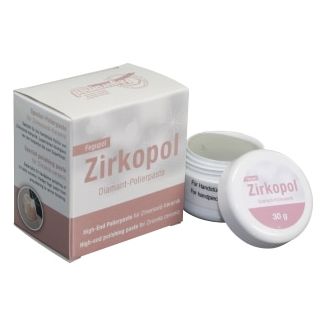 Pâte à polir daimantée ZIRKOPOL, polissage des céramiques, dont l'oxyde de zirconium, 30g. Feguramed