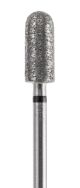 Fraise diamant masse A75881 cylindrique arrondie, trés gros grain bague noire, 050. Acurata