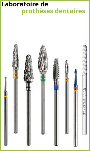 Fraises tungstène et instruments diamantés pour prothésistes dentaires Proth_fraises